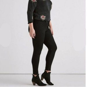 Lucky Brand Ginger Skinny Jeans women's Plus Size 18W Black Stretch Denim